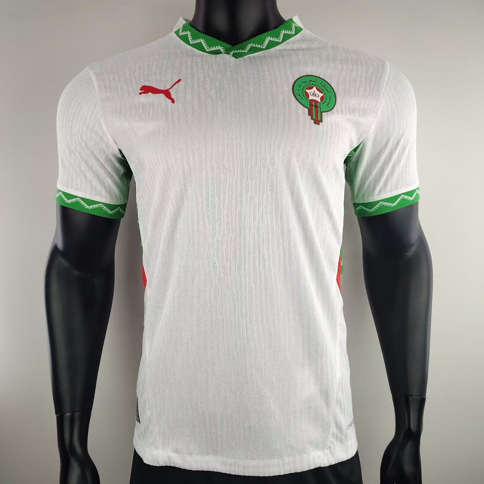 AAA Quality Morocco 24/25 Away White Soccer Jersey(Player)